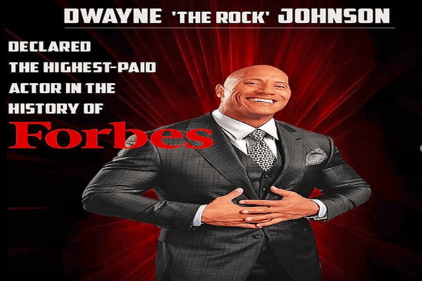 Highest paid actor Dwayne Johnson reveals his struggles while thanking Forbes
