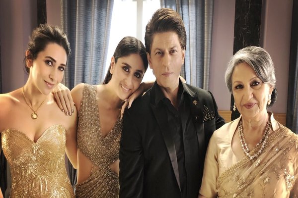 Shahrukh Khan poses with stunning Bollywood ladies for an upcoming Lux ad