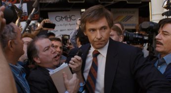 Hugh Jackman takes for president in the film “The Front Runner”