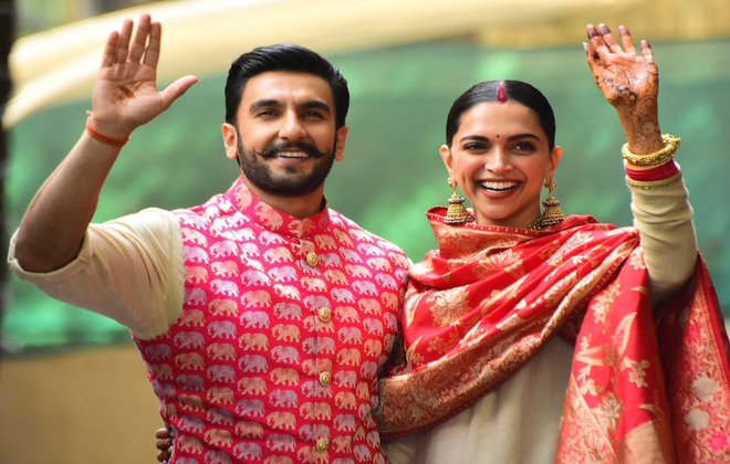 The newlyweds Deepika and Ranveer Singh return to Mumbai