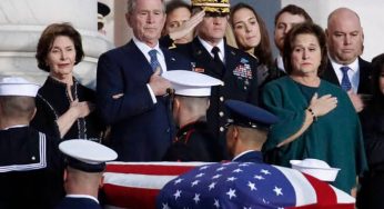World Leaders in US pays respect to George HW Bush at funeral