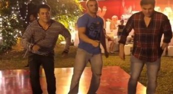 Salman with brothers Sohail and Arbaaz take over the dance floor at their Christmas party