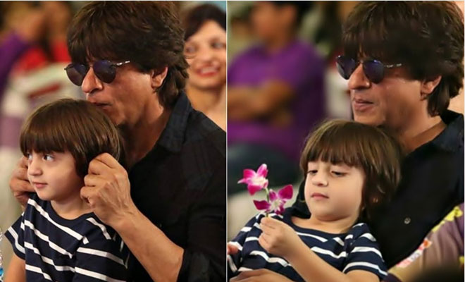 Shah Rukh with son AbRam send adorable post on Gauri’s Twitter handle