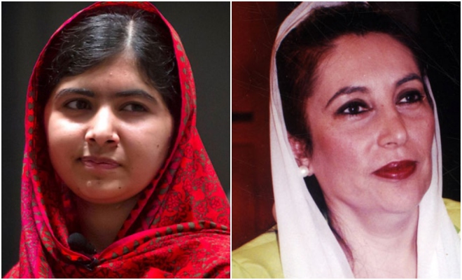Malala keeps a photo of Benazir Bhutto in her dorm room