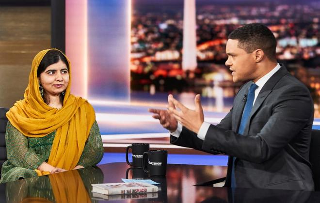 Malala pokes fun at comedian Trevor Noah