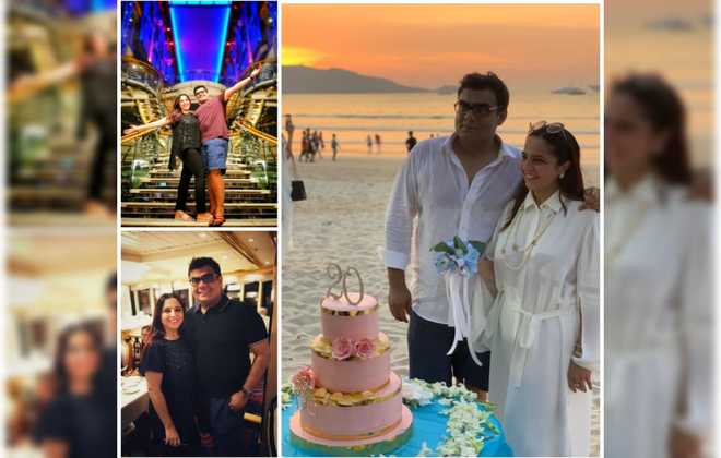 Salman Iqbal and Sabeen Salman celebrate their 20th anniversary on luxury cruise