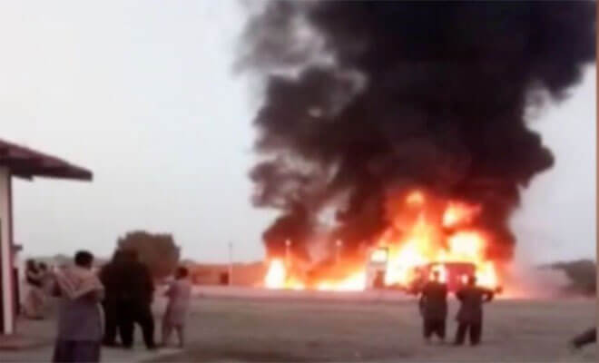 17 die in oil tanker-bus collision in Hub