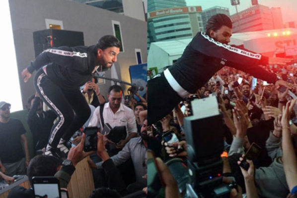 Ranveer Singh injures fans jumping into the crowd