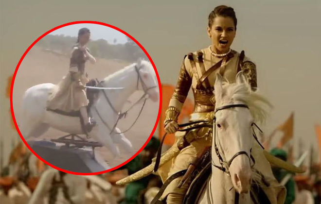 Kangana Ranaut, the fierce queen gets trolled for riding mechanical horse