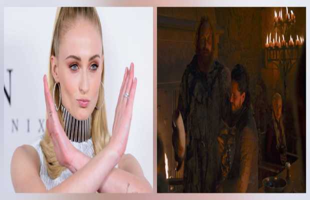 Sophie Turner blames Kit Harington for the coffee cup fiasco on Game of Thrones set