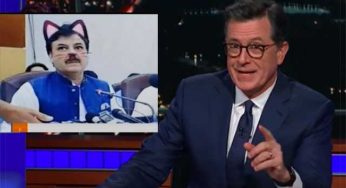 KP minister’s live-stream with ‘cat filter’; Stephen Colbert discussed the blunder