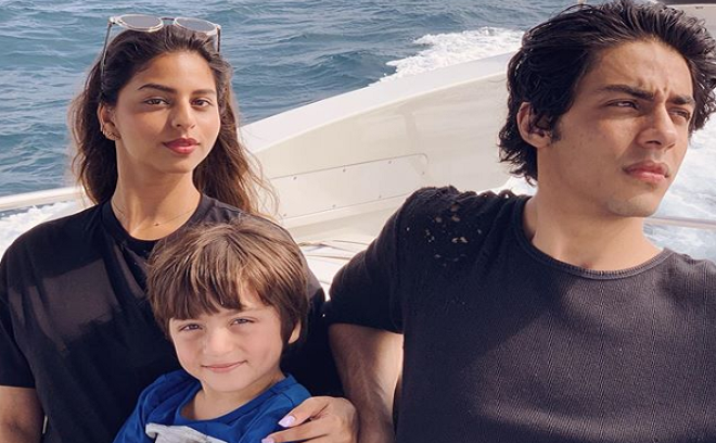 The three Khans, Aryan, Suhana and little AbRam bask in the Maldives sun during vacation