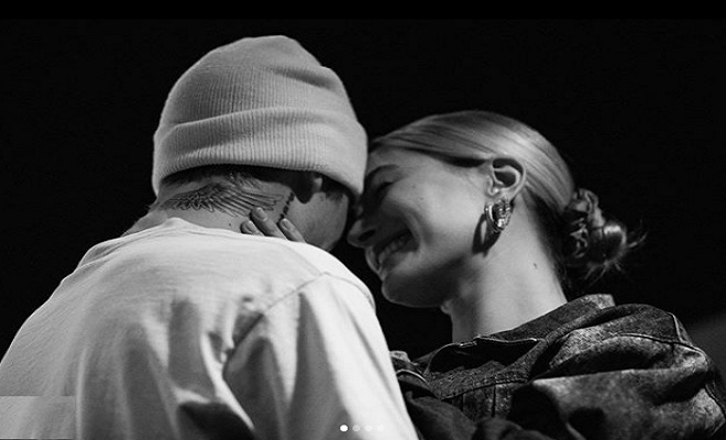 Hailey Baldwin celebrates one year engagement anniversary with Justin Bieber