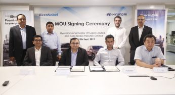 Hyundai Nishat Motor signs MOU with AkzoNobel Pakistan
