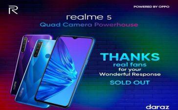 Pakistan’s new best seller budget king realme 5 sold out