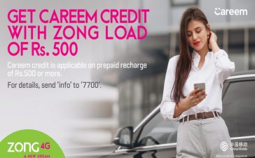 ZONG 4G Offers Free Careem Credits