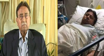 Pervez Musharraf records a video message from hospital