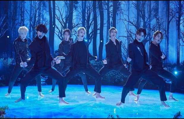 BTS performing Black Swan