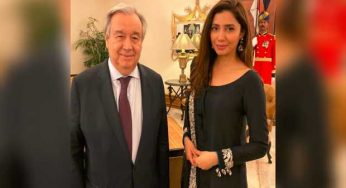 UN Secretary General Meets Mahira Khan on Pakistan Visit