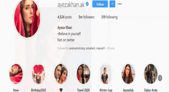 Ayeza Khan becomes fourth Pakistani celebrity to hit 5 million mark on Instagram