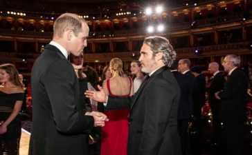 Joaquin Phoenix Greets Prince William