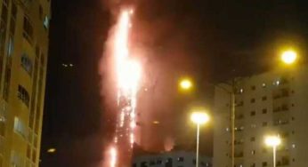 Fire engulfs 48-storey residential tower in Sharjah