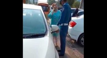 Watch: Woman in Lahore misbehaves with traffic warden over wrong car parking