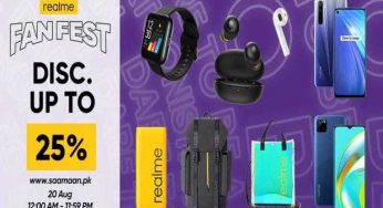 Realme fan fest 20-8; Fastest Growing AIOT Brand offering newly launched products on Hot Sale Saamaan.pk