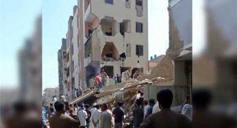 Residential building collapses in Karachi’s Korangi area