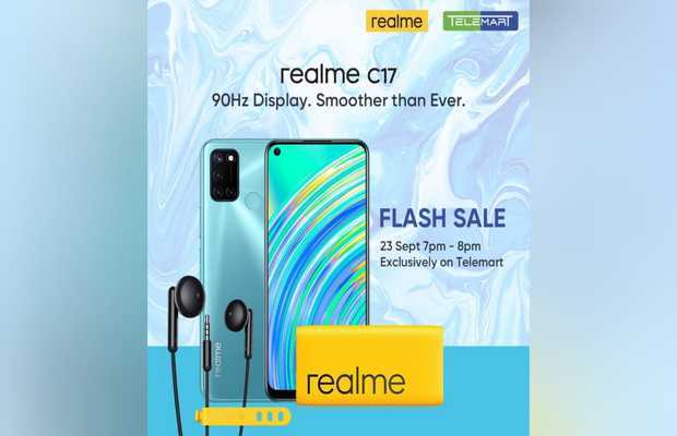 Realme C17, most affordable 6 GB + 128 GB smartphone is launching online 23rd Sep followed by Telemart Flash Sale