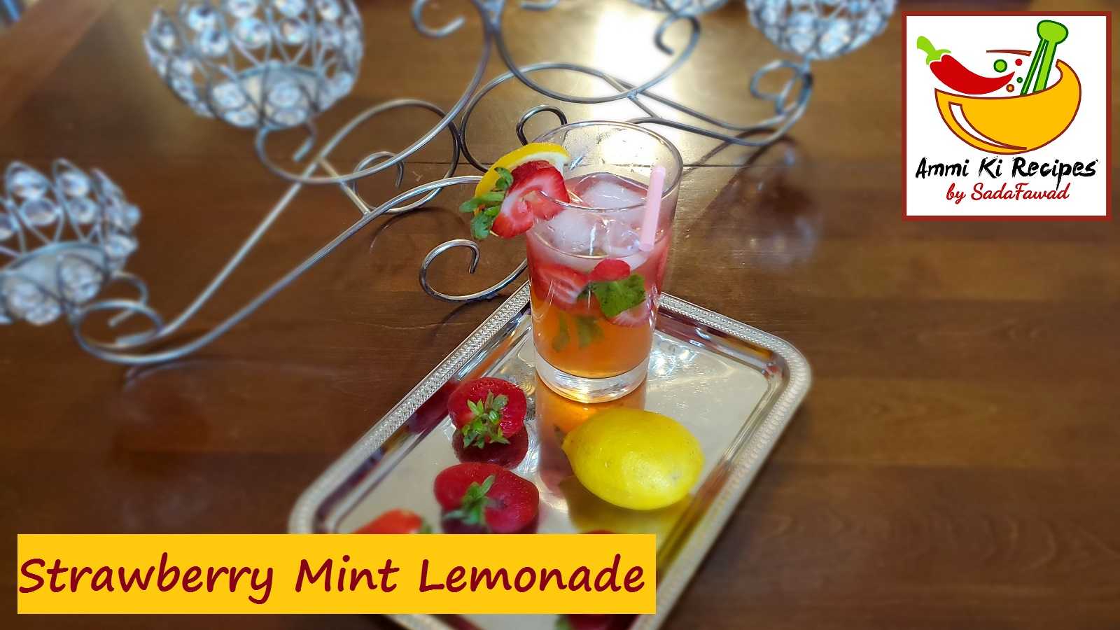 Strawberry Mint Lemonade Recipe – اسٹرابیری منٹ لیمنیڈ