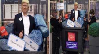 Madame Tussauds wax museum in Berlin put Trump’s statue in dumpster ahead of 2020 US elections