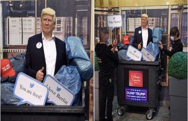 Madame Tussauds wax museum in Berlin put Trump’s statue in dumpster ahead of 2020 US elections
