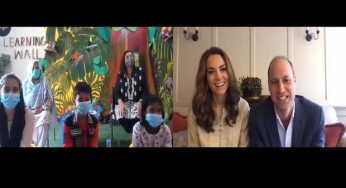 Kate Middleton and Prince William Play a Virtual Pictionary Game with Pakistani Students