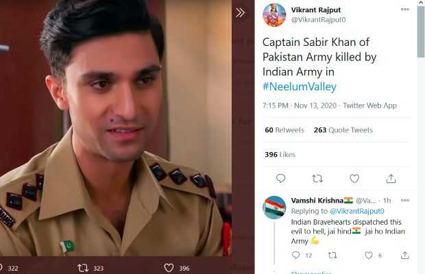 Netizens grill a Modi Bhakt for attributing Pakistani actor as fallen Pak Army officer on social media