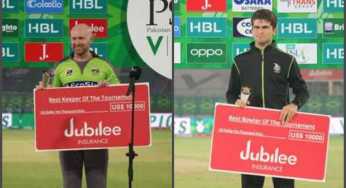 Jubilee Insurance gives Best Keeper and Best Bowler Prizes to Ben Dunk and Shaheen Afridi
