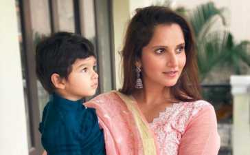 Sania Mirza with her son
