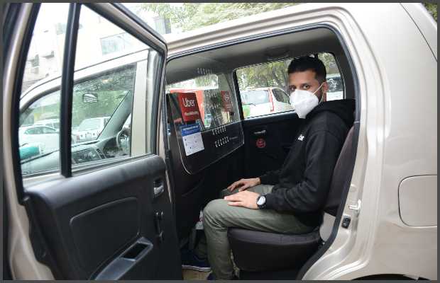 Uber vehicles get installed with protective shields against Covid-19