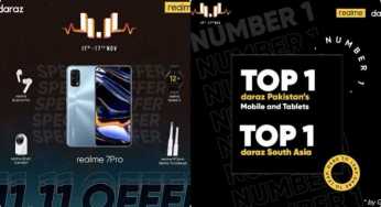 realme Pakistan ranked the Top 1 smartphone brand (GMV) in mobile & tablets category for Daraz 11 11 Sale
