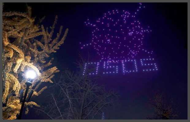 Seoul city’s sky lights up with drones showing messages of hope amid COVID-19