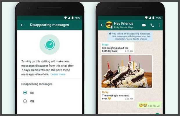 WhatsApp launches a new disappearing messages option