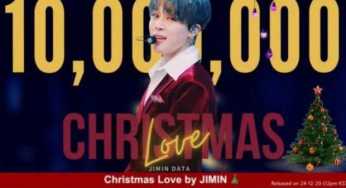 Congratulations To BTS Jimin as His “Christmas Love” Becomes Fastest Video To Surpass 10M Views On YouTube