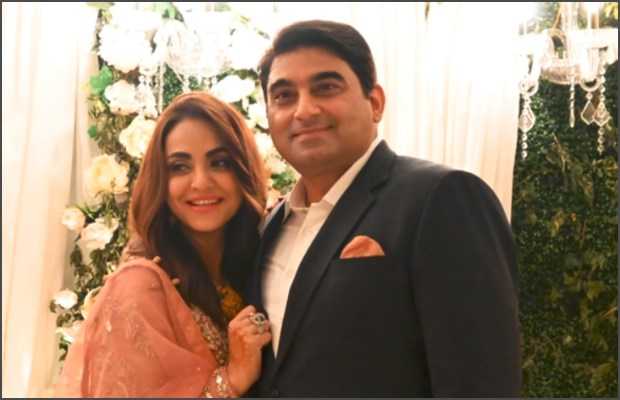 Nadia Khan with husband