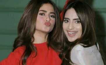 Saboor Aly with Sajal Aly
