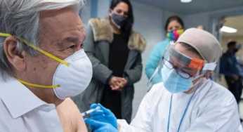 UN Chief Receives First Dose of COVID-19 Vaccine