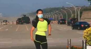 Myanmar’s Aerobics instructor filming workout routine goes viral as coup unfolds behind her