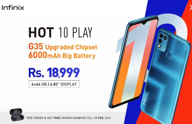 Infinix Hot 10 Play with MediaTek Helio G35 is now available on Pre-orders