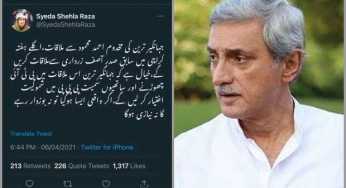 Jahangir Tareen joining PPP? Twitter is having a field day after Shehla Raza’s now-deleted tweet