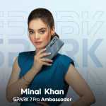 Youth icon Minal Khan announced ambassador for the TECNO’s new Gaming King, Spark 7 Pro