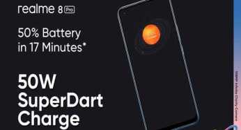 The realme 8 Series has a Battery That Gets Powered Faster with the 50W SuperDart Charge and Runs Longer